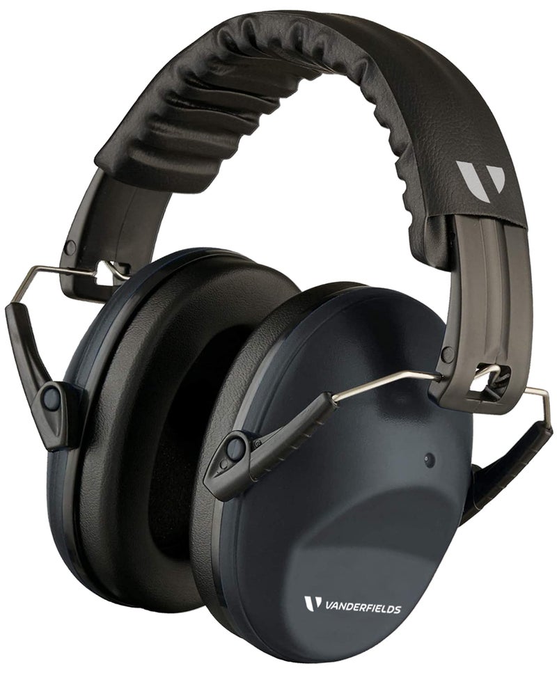 Vanderfields Premium Hearing Protection Ear Muffs - Broad Spectrum Sound Reduction 33.2dB at 2K Hz Noise Cancelling - Headset Safety Noise Cancellation - Headphones Adults and Teens - Charcoal Gray - Image 1